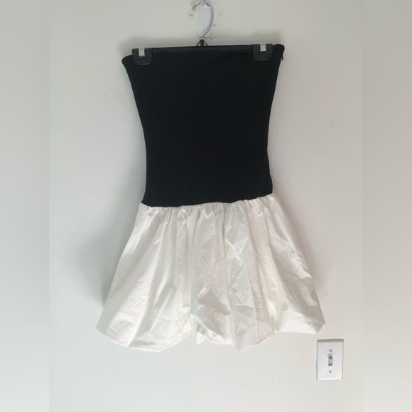 NWT Camila Coehlo Black and White Strapless Mini Bubble Skirt Dress Size XS - Picture 15 of 16